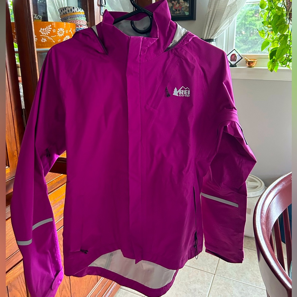 REI - lightweight hooded windbreaker/rain jacket